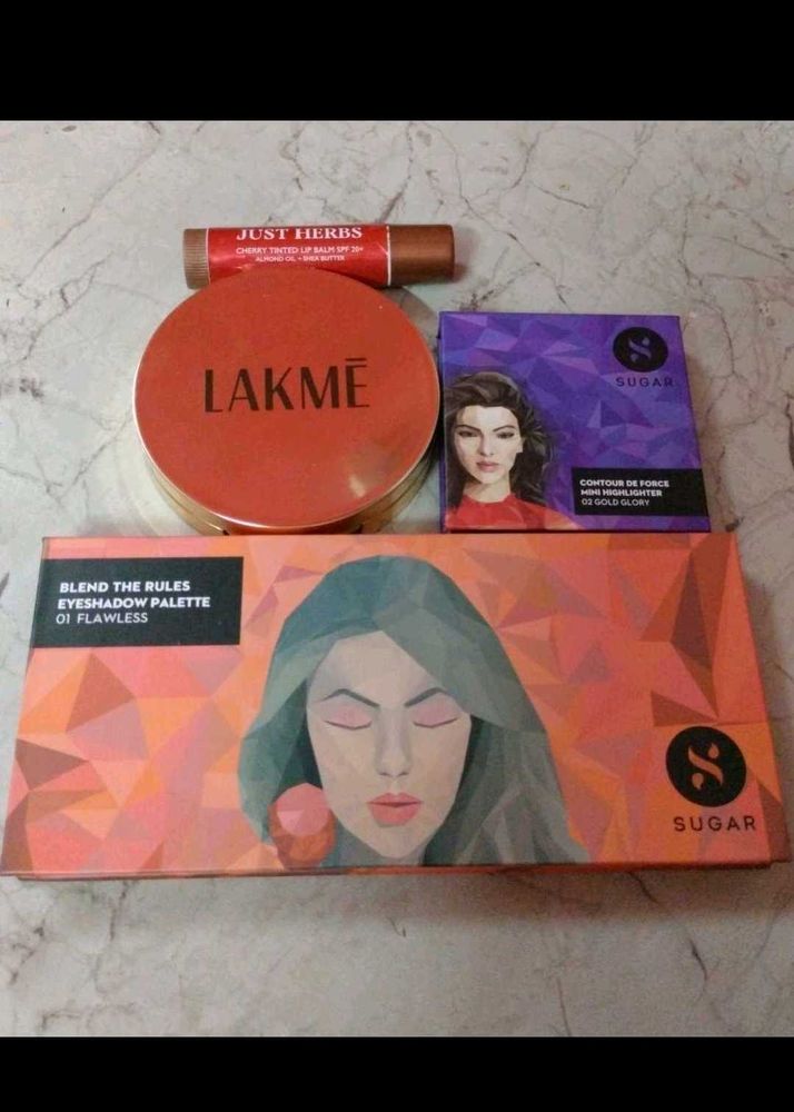 Eyeshadow Palette &amp; 2 Highlighter &amp; Lipbalm