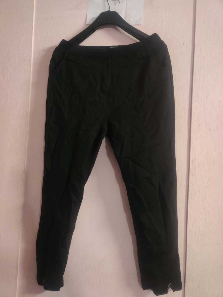 Women Matt Black Tracpants 3xl