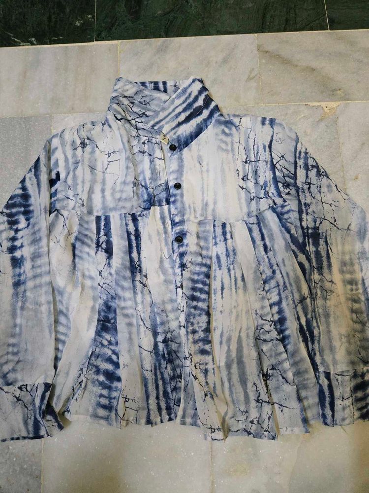 Stylish Tie-Dye Print Shirt
