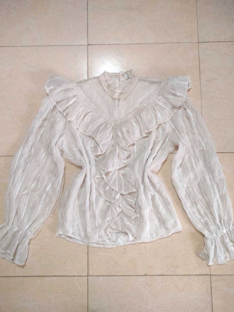 Bridgerton Ruffle Top 🐚🦢🦭🦪🥛🥂🍥🦪