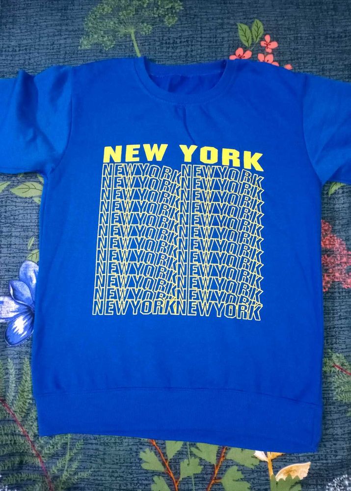 New York Blue Graphic Sweatshirt