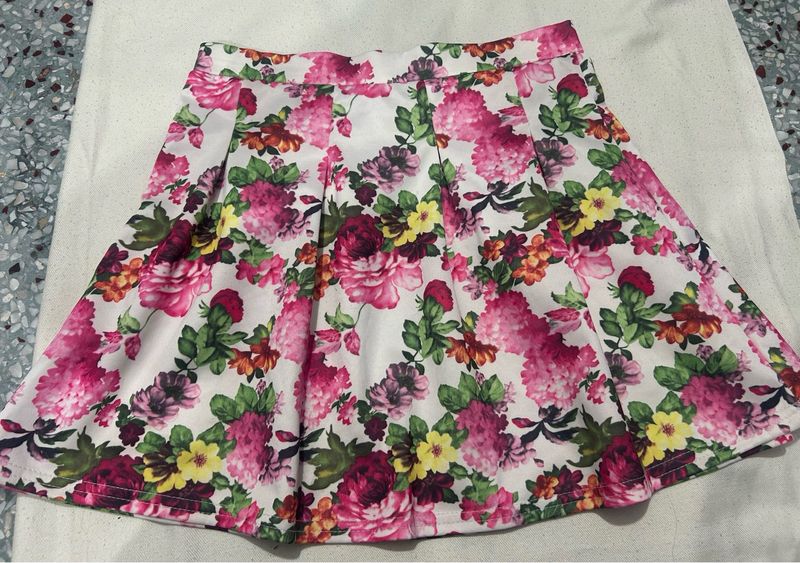 Floral Mini Skirt