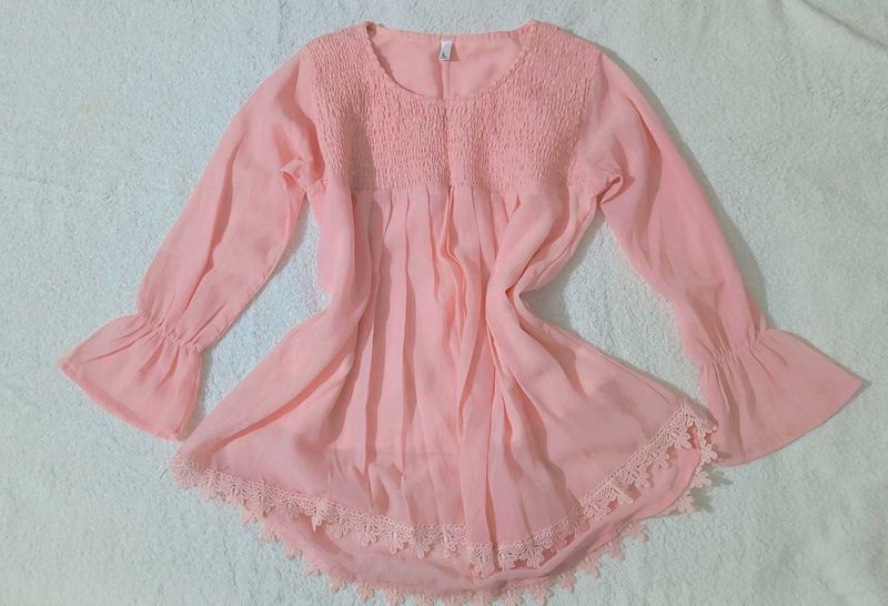 Beautiful Pink Lace Top