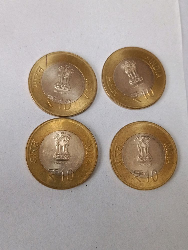 UNC 10Rs MATA VAISHNO DEVI 4 COINS