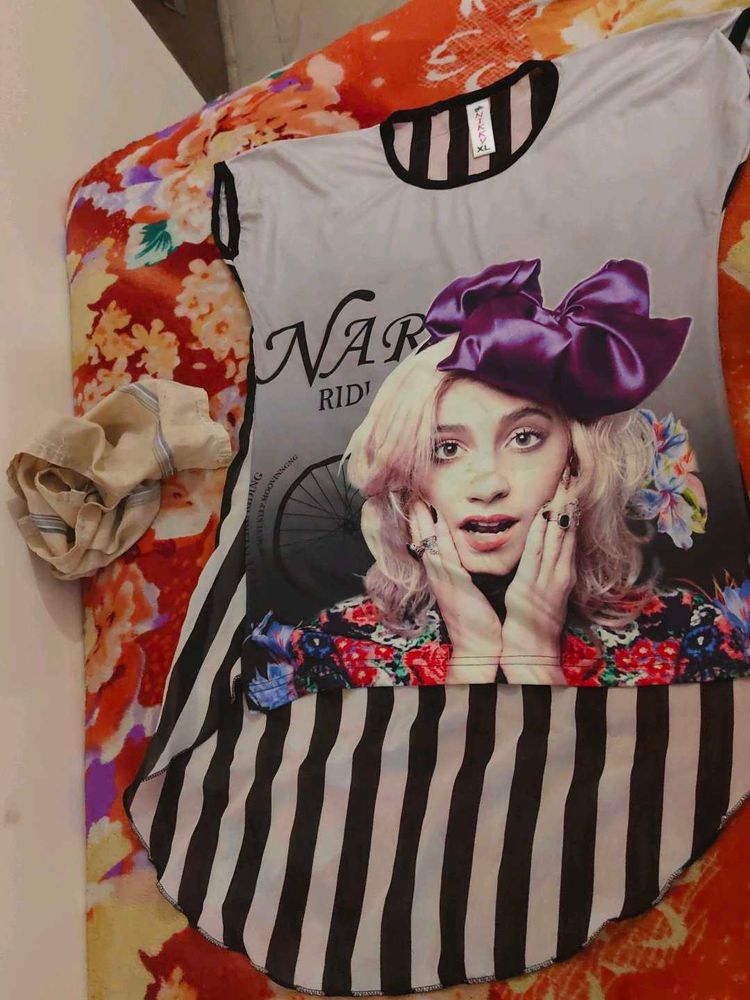 Unique Graphic Print Top