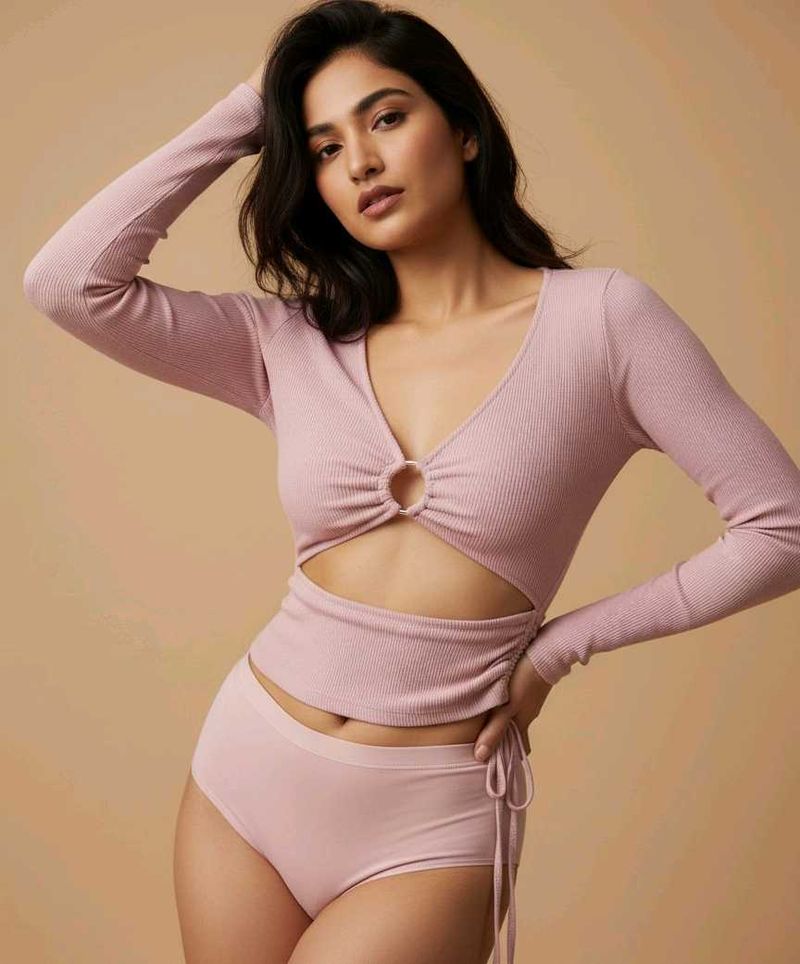ZARA Pink Cutout Top