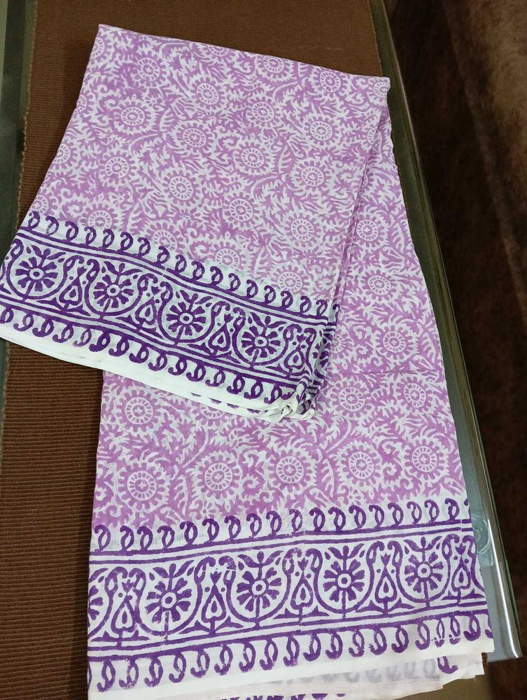 Pure Cotton Saree Eye soothing Soft &amp; Comfortble