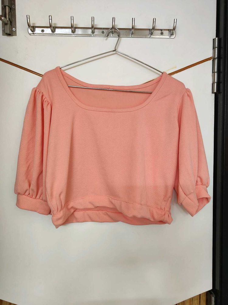 Peach Crop Top.