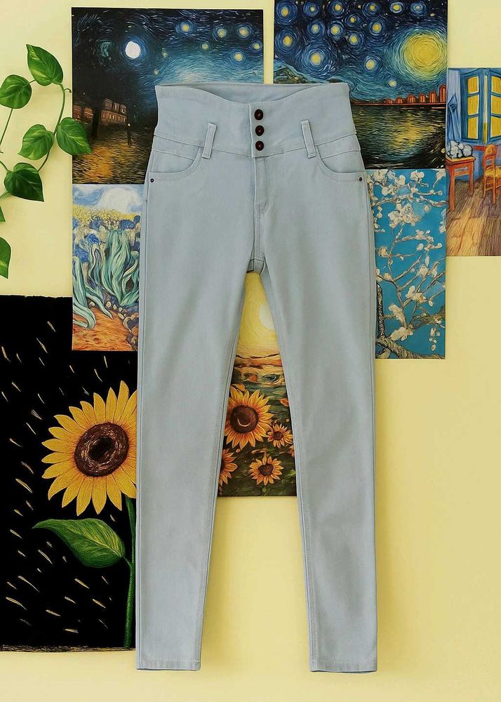 Ice Blue High Waisted Jeans