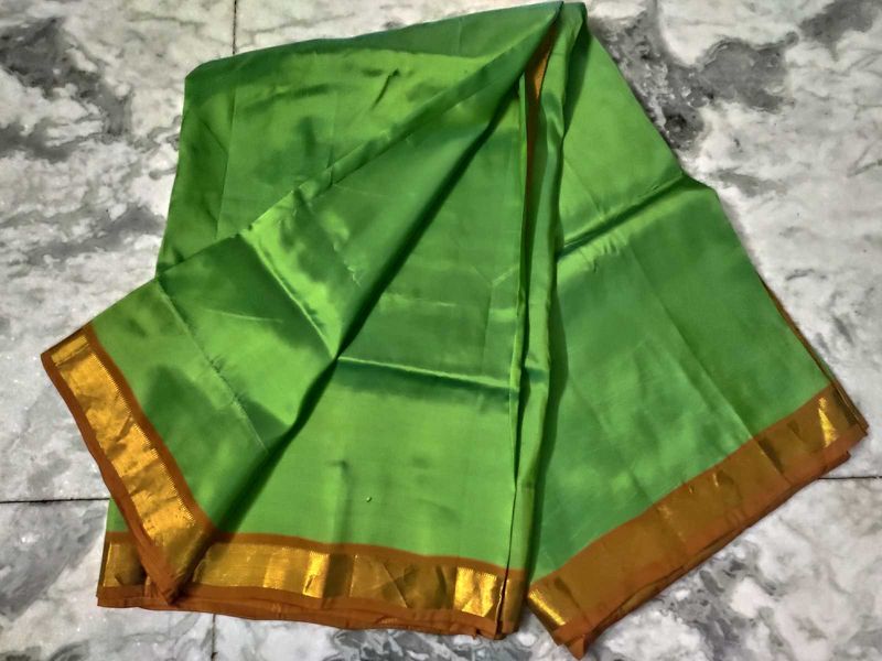 Green Color Pure Kanjeevaram Silk saree