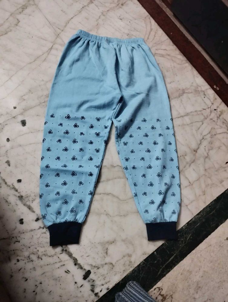 Baby Blue Patterned Pajama Pants