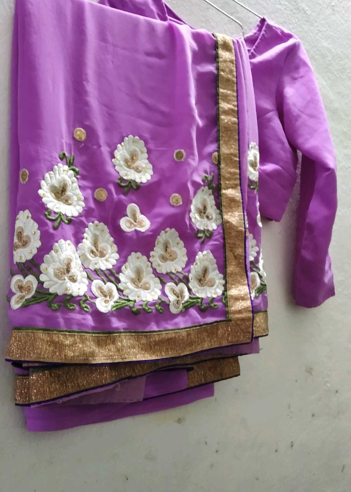 Beautiful Saree With Full Sleeves Blouse