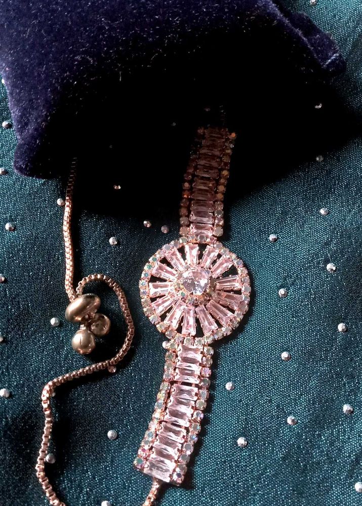 Rose Gold Rhinestone Bracelet❤️‍🩹