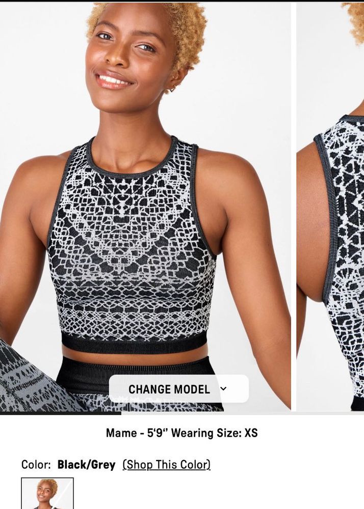 Black and White Geometric Tank Top