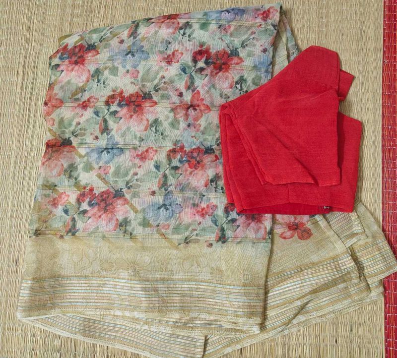 Floral Print Saree