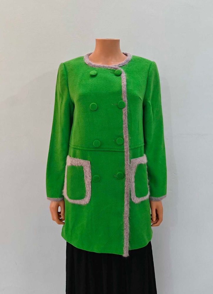 Green Wool Blend Coat