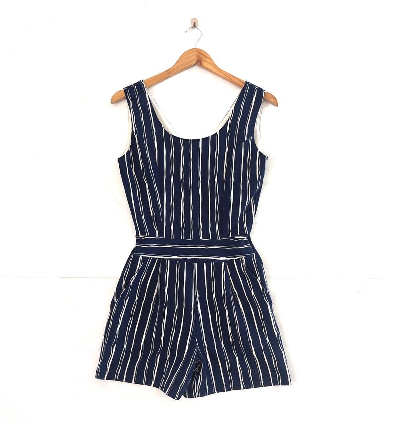 Navy Blue Midi Jumpsuit (Women)