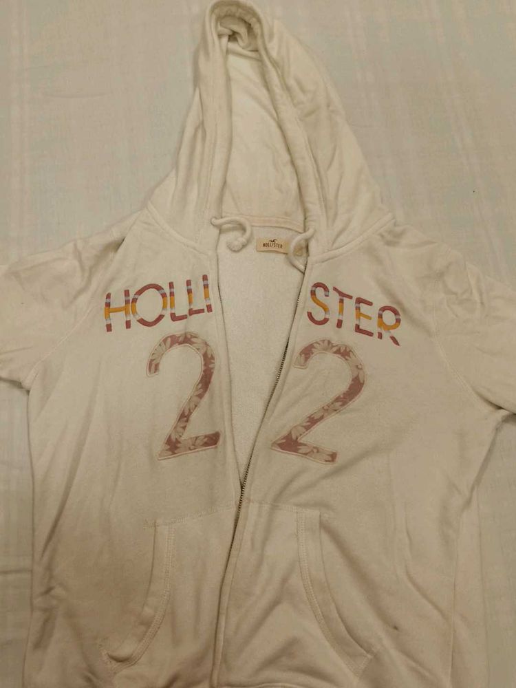 Hollister White Hoodie