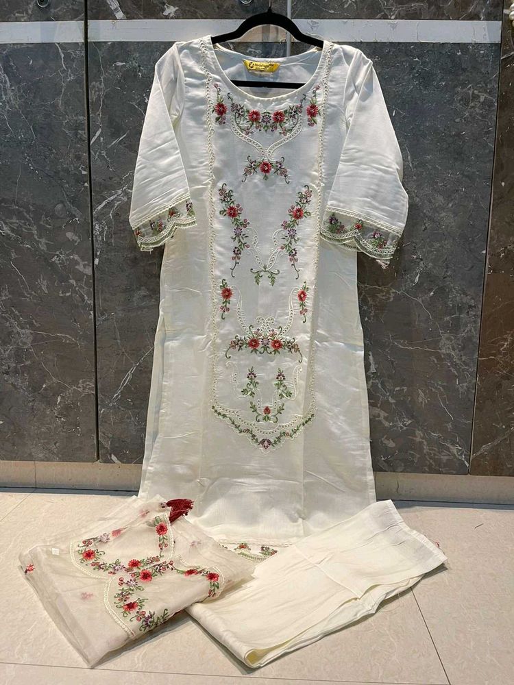 White Kurta Set