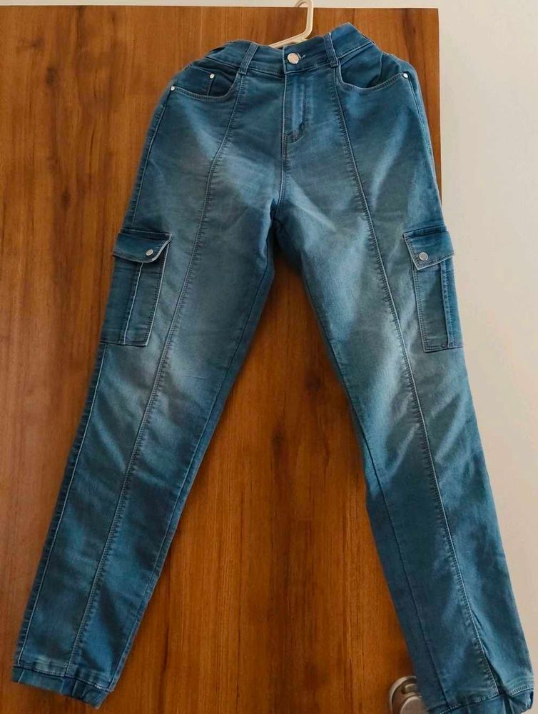Denim Jogger Pants