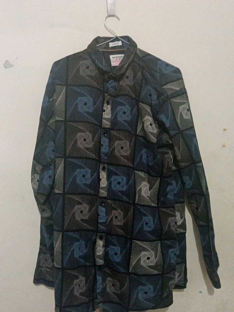Geometric Print Shirt Xl Coins Milega Le Lo