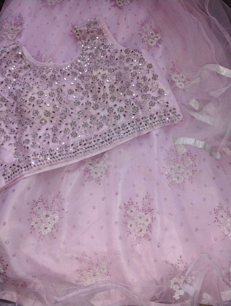 Beautiful Lavender Lehenga Choli Set