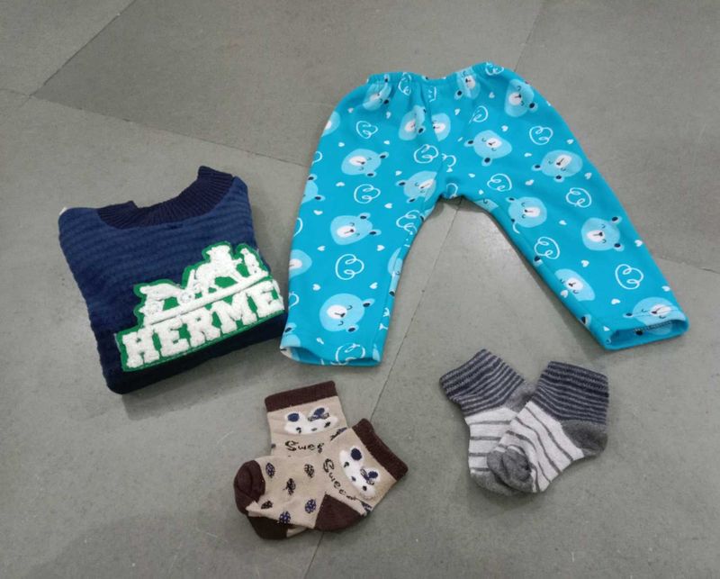 Baby Clothes Set - Sweater, Pants &amp; Socks