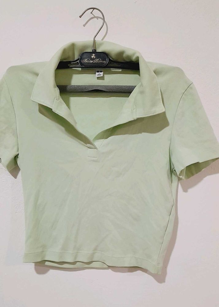 Cute Green Crop Top