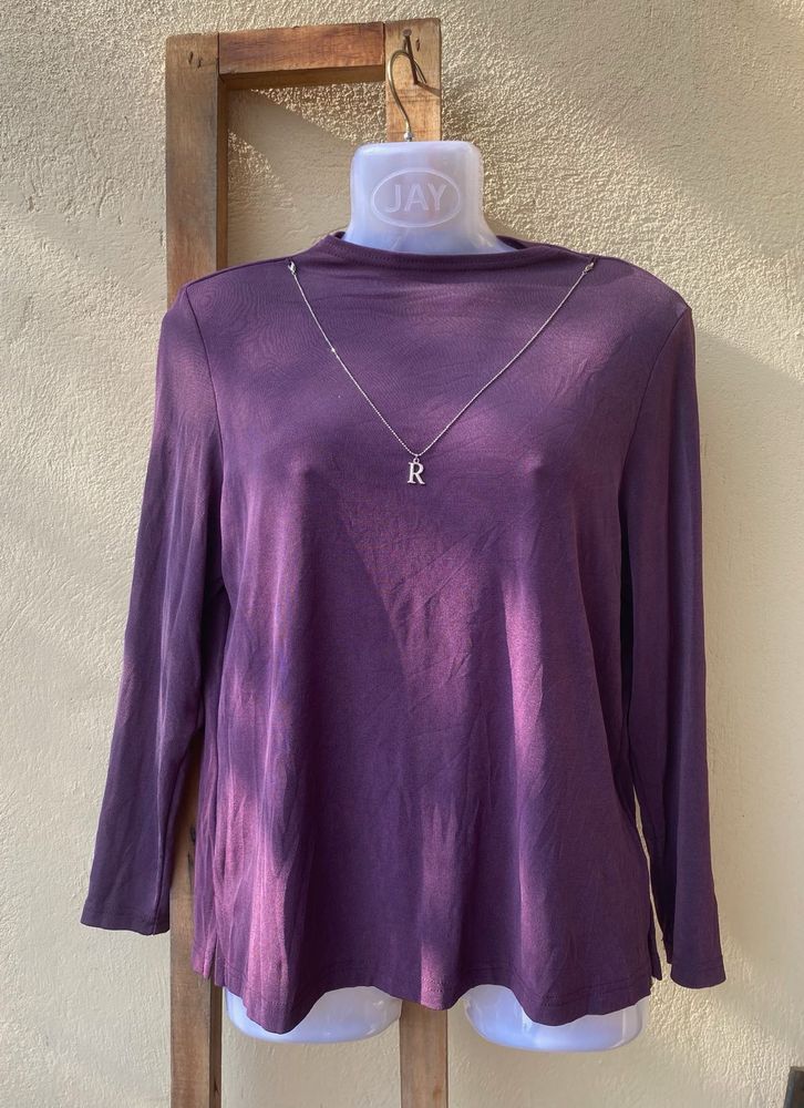 Purple Long Sleeve Top