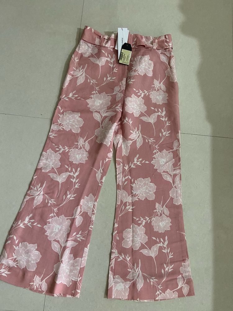 Floral Print Wide Leg Pants