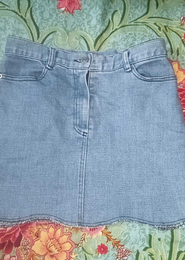 Denim Mini Skirt