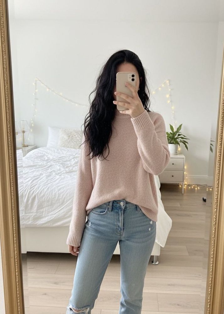 cute Pink Pullover Sweater