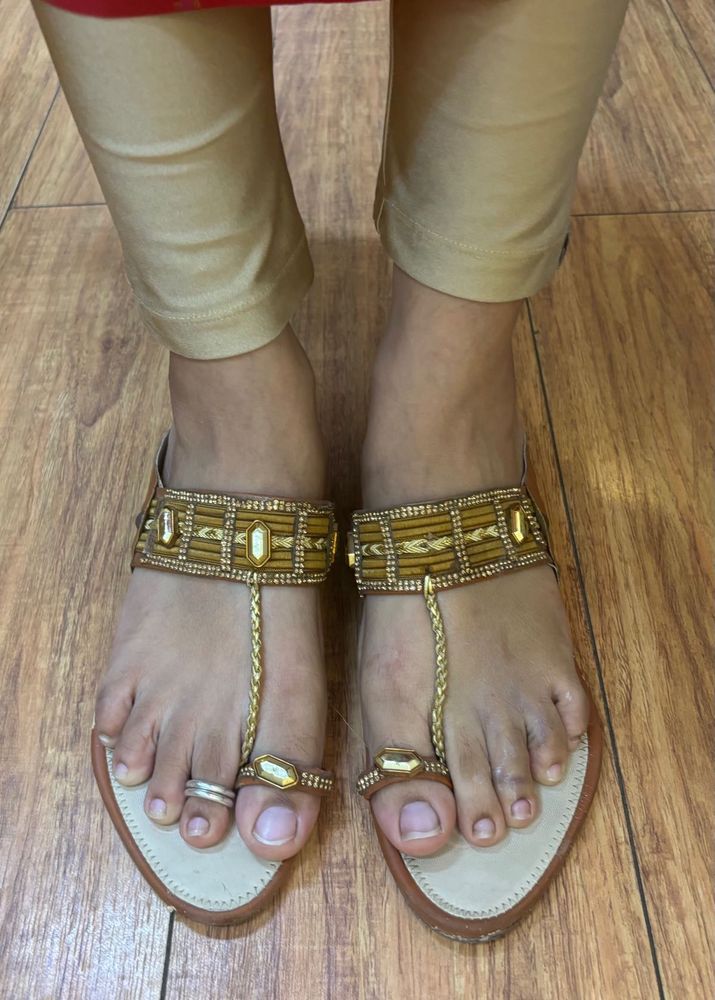 Beautiful sandals gold