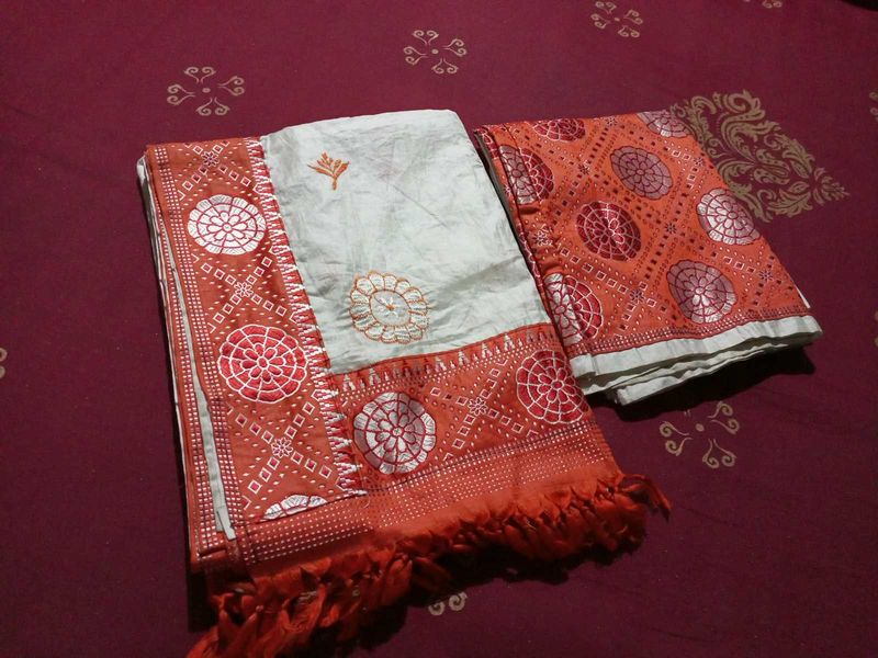 Traditional Indian Sador Mekhela Used