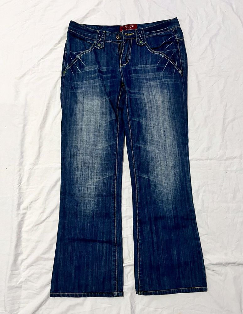 Straight Fit Wide Leg Jeans