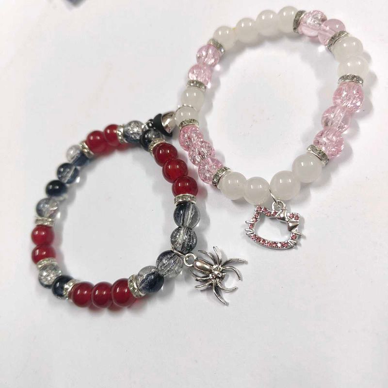Beaded Charm Bracelets - Set of 2