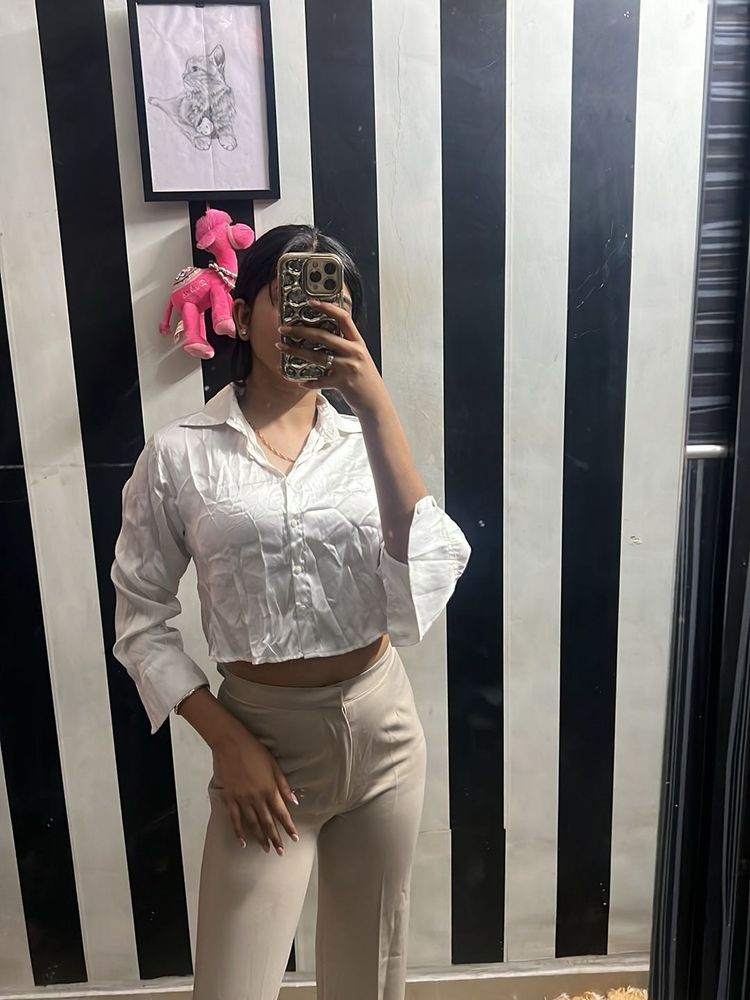 Crop Short Satin