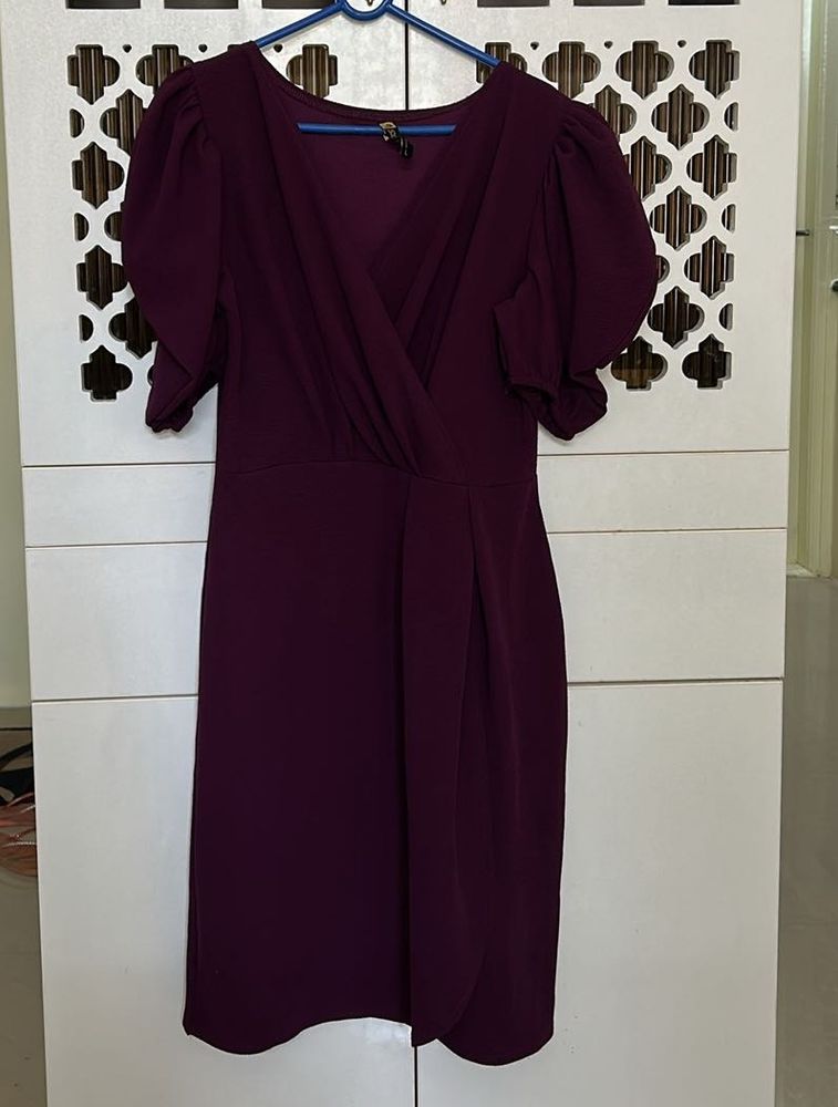 Elegant Plum Party Dress