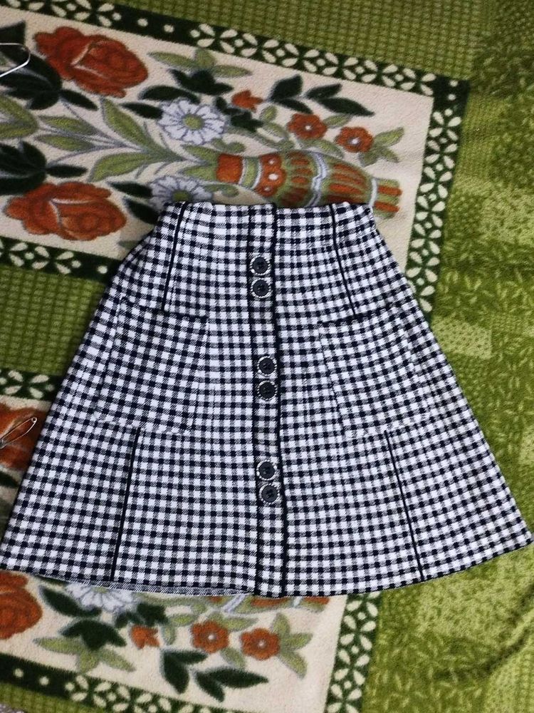 Gingham Mini Skirt