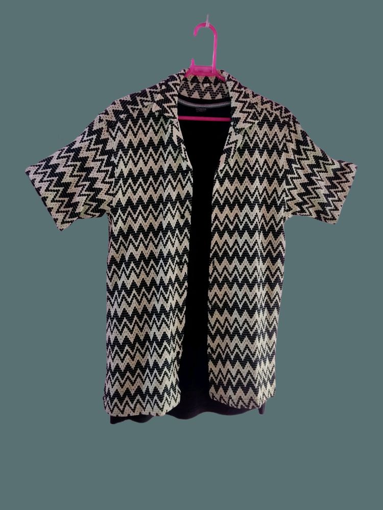Regular Fit Printed Spread Collar Shirt