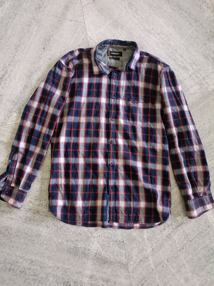 Men&#39;s Shirt Full Sleeves Checkered