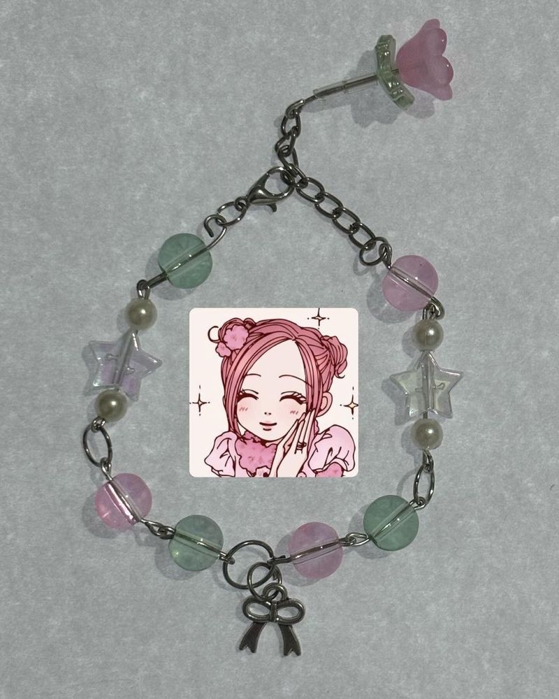 CUTE NANA FLOWER CHARM BRACELET