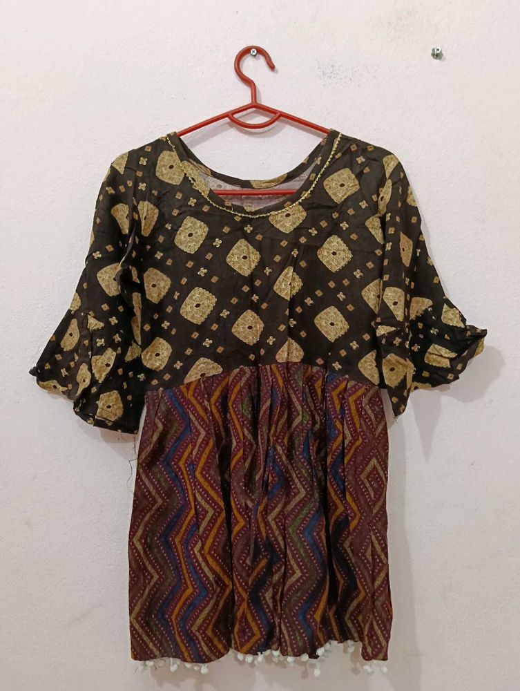 Boho Print Mini Dress