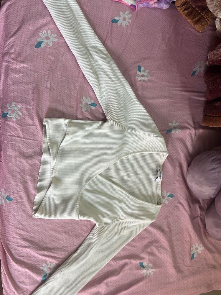 White Long Sleeve Top