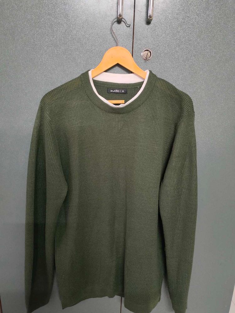 Olive Green Knit Sweater