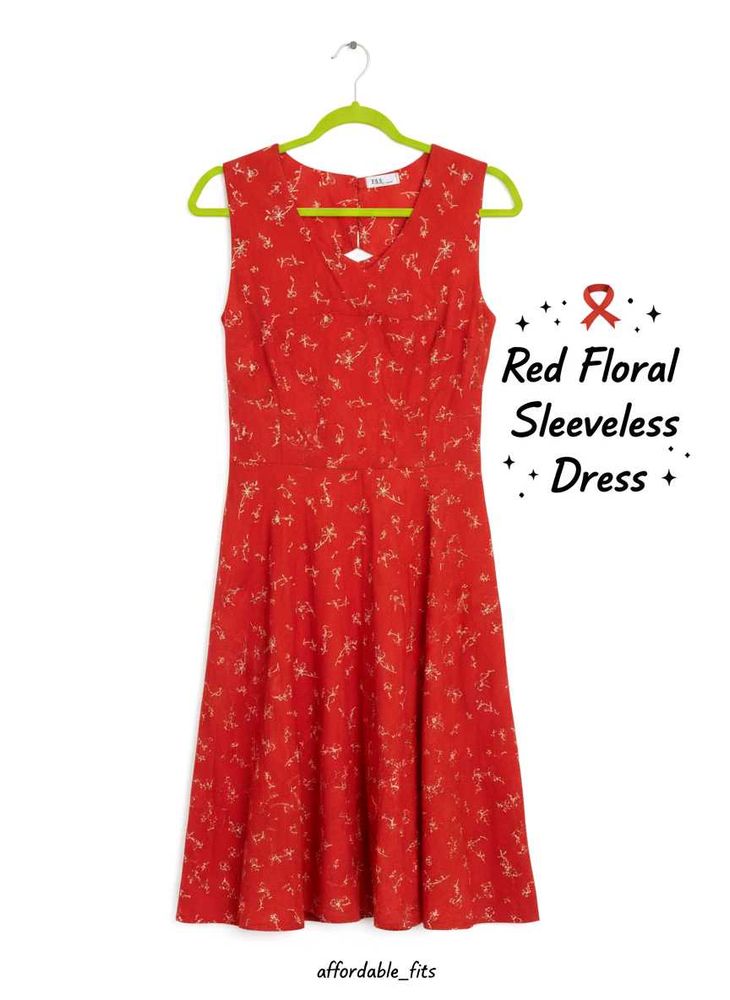 Red Floral Dress