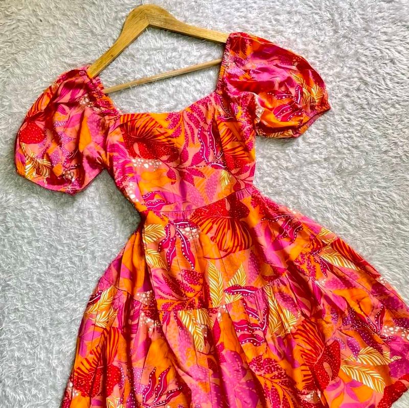 Floral Print Mini Dress