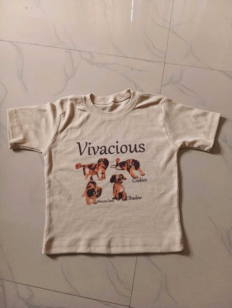 Cute Dog Print Tee