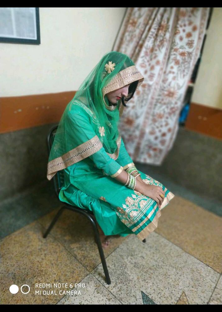 3 Piece Suit For Wedding With Net Dupata
