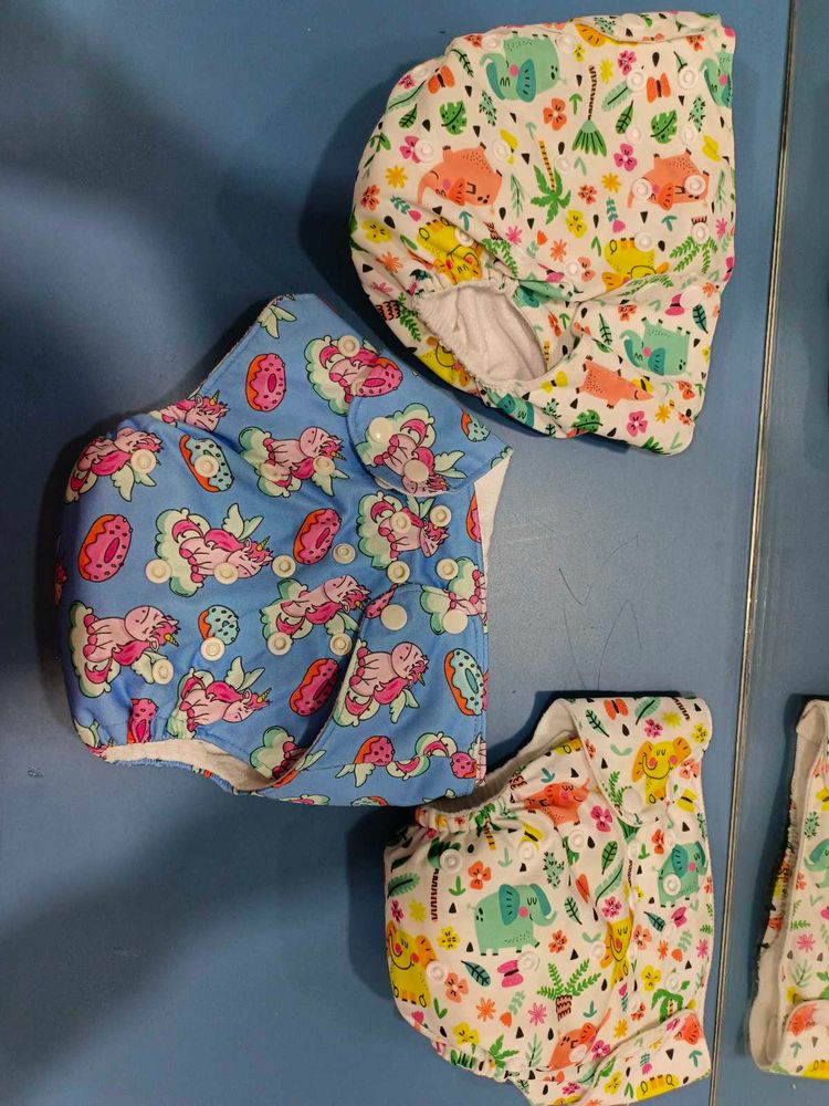 Baby Cloth Diapers With Inserts, 3